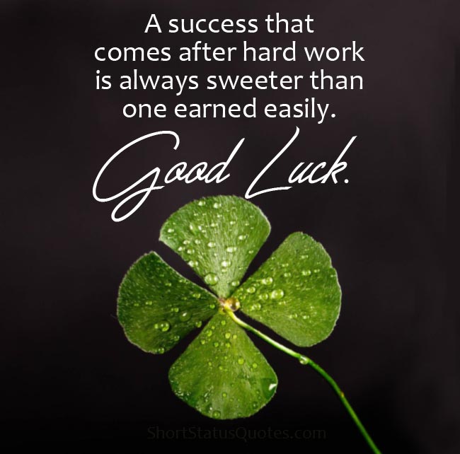 Good Luck wishes for WhatsApp status